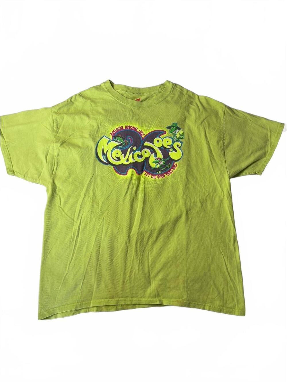 Vintage Mexico Joe's Graphic T-Shirt XL Lime Green